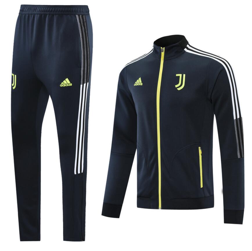 2021/22 Juventus Dark Grey Training Kits Jacket with Pants